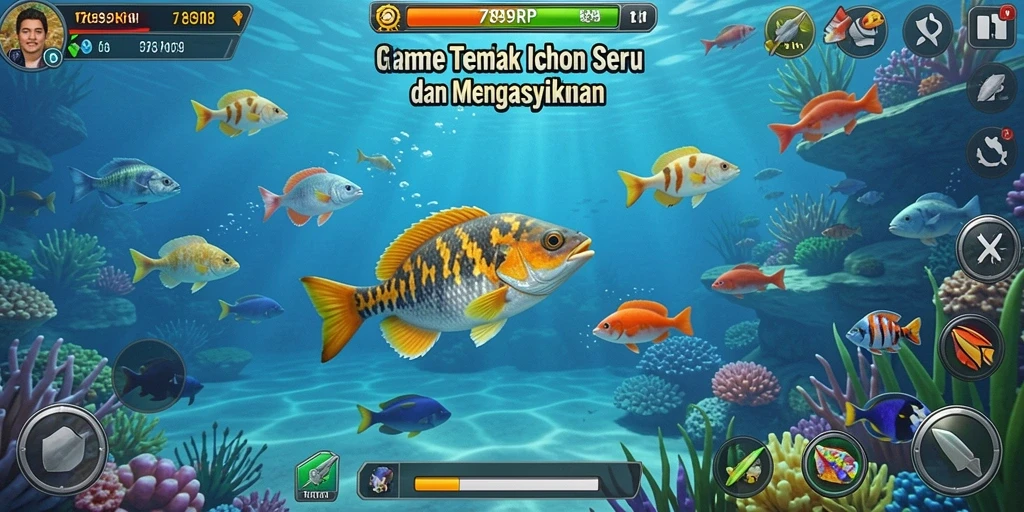 Screenshot utama 789RP menampilkan sesion menangkap ikan.