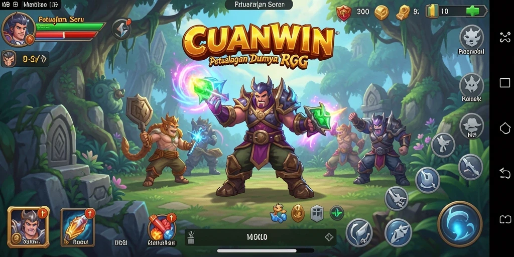 Tampilan gameplay CUANWIN menampilkan aksi seru dan petualangan mendalam.