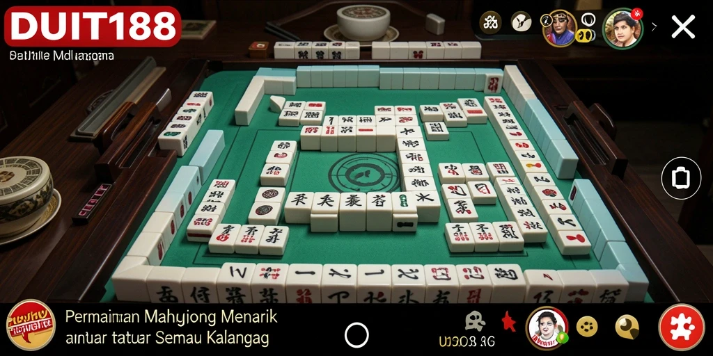 Tampilan gameplay seru di game Mahjong DUIT188.
