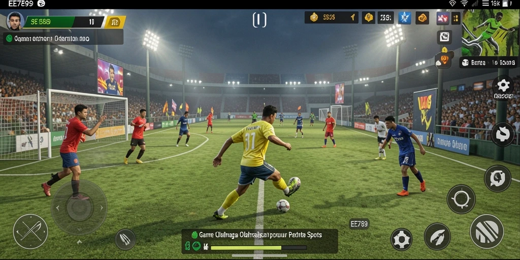 Tampilan gameplay seru dari EE789 dalam pertarungan olahraga.