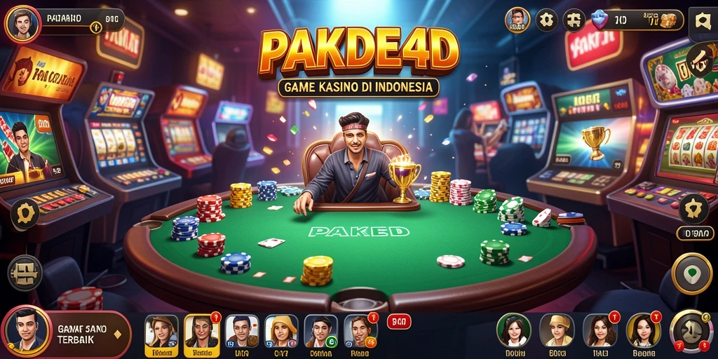 Screenshot utama PAKDE4D menampilkan aksi seru permainan Kasino.