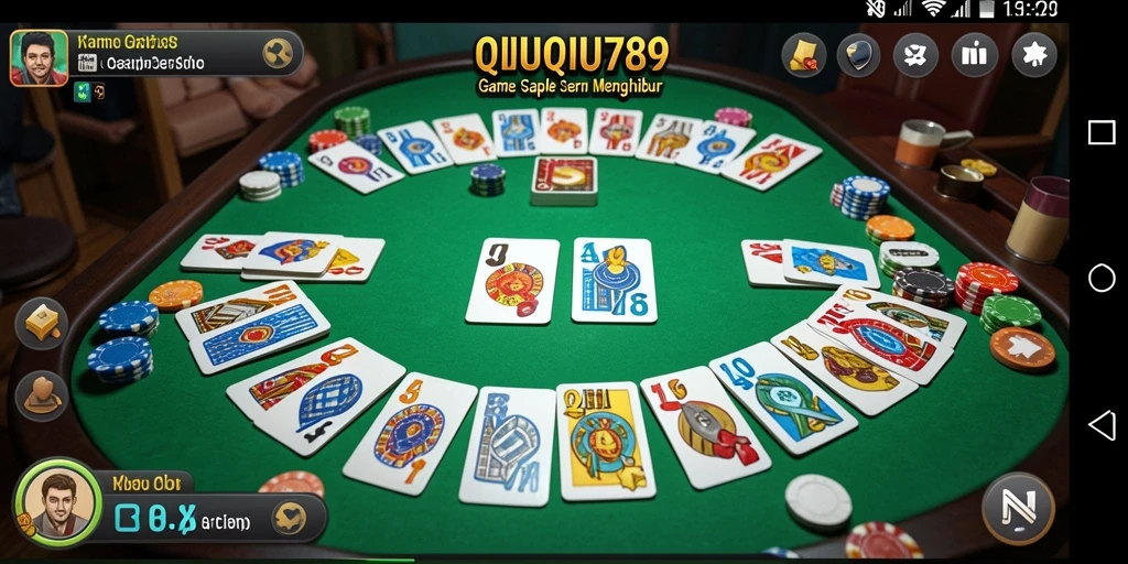 Screenshot gameplay QIUQIU789 menampilkan suasana seru dan interaksi pemain.