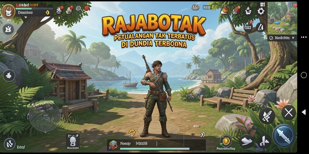 Tampilan gameplay RAJABOTAK yang menarik di dunia terbuka.