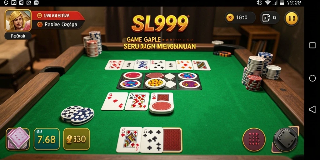 Tampilan screenshot SL999 menampilkan keseruan bermain Gaple.