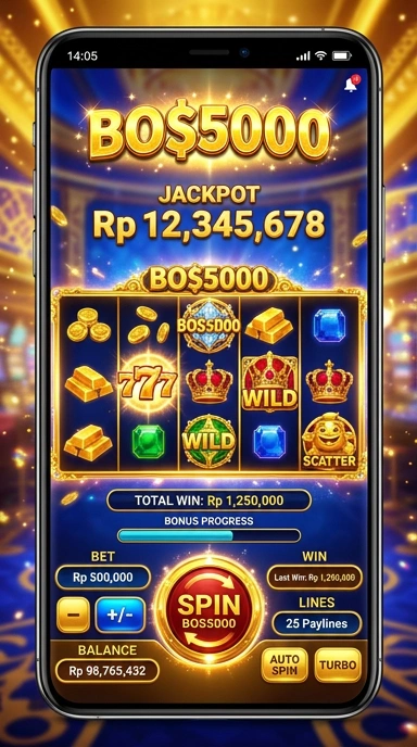 Screenshot tampilan aplikasi bos5000 yang user-friendly.